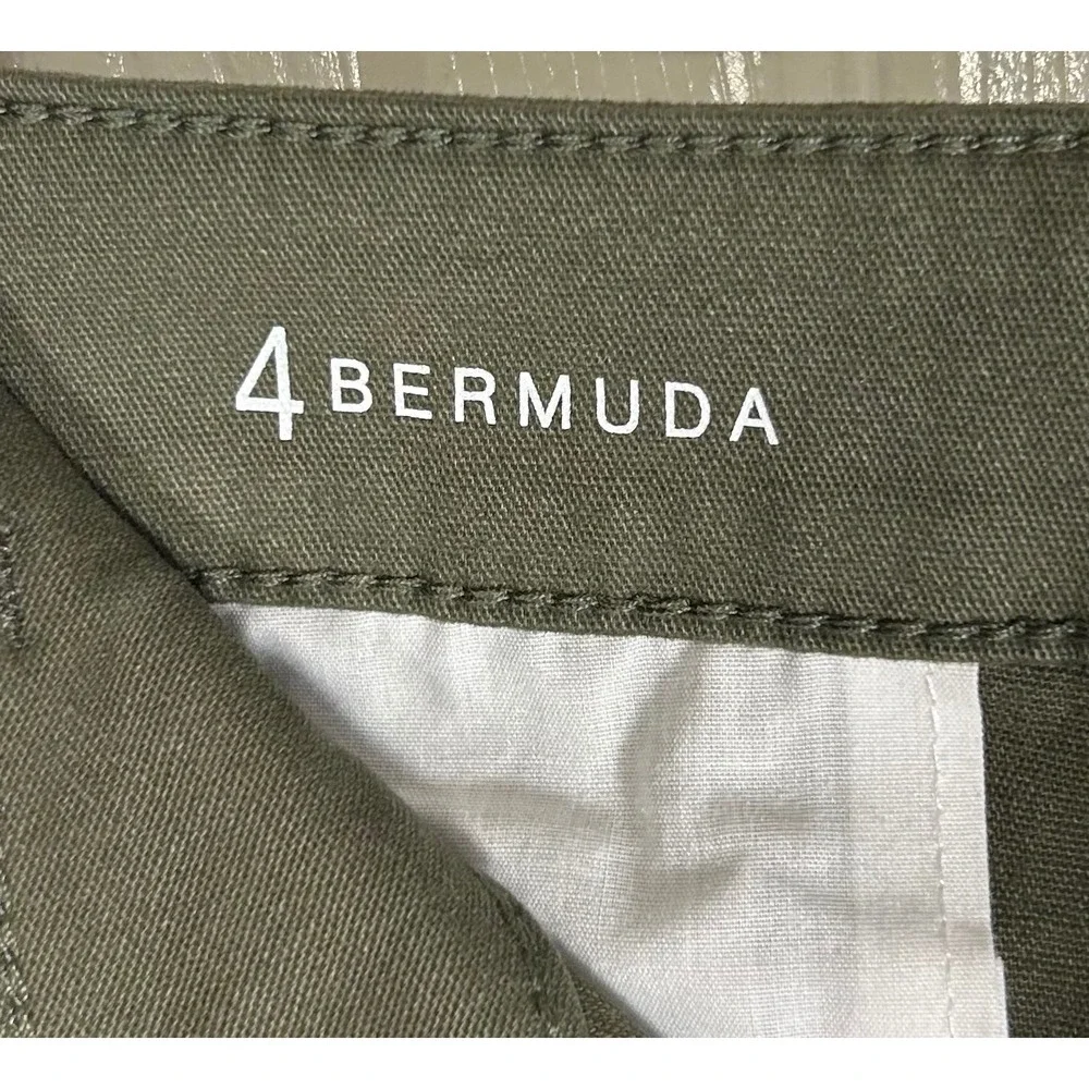 NWT ana A New Approach Women Bermuda Shorts Oregano Green 9 Inch Inseam Size 4 - Picture 7 of 11